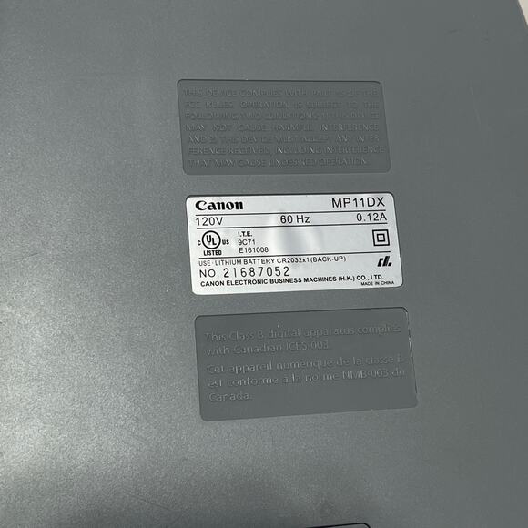 Canon MP-11DX 12 Digit 2 Color Desktop Printing Adding Machine Calculator - Picture 4 of 9